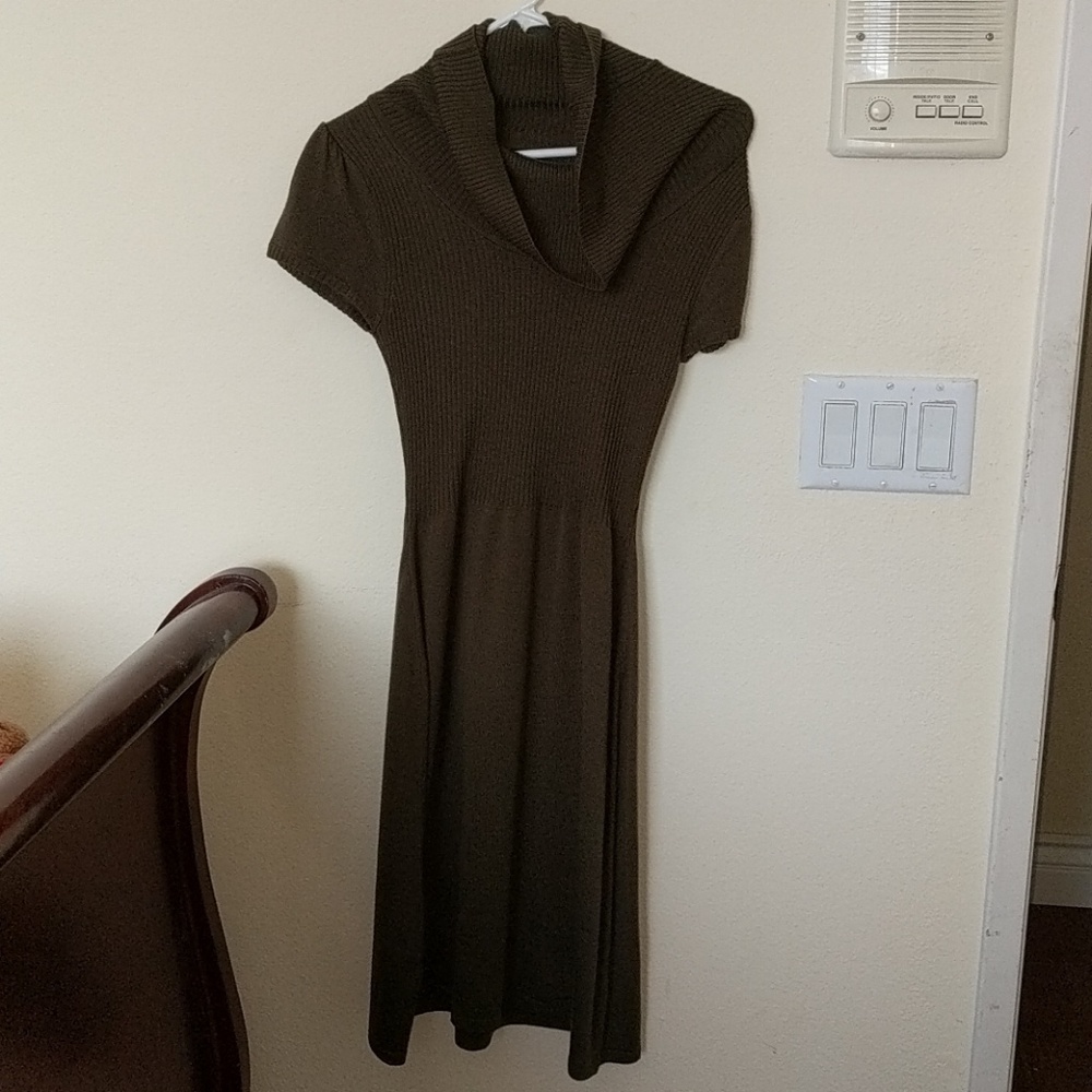 Olive Green Calvin Klein Dress